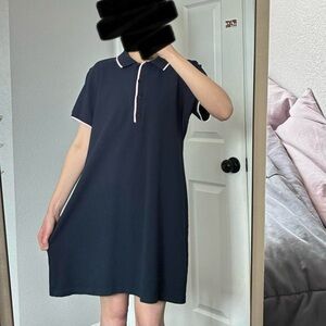 Liz Claiborne Liz Golf polo tshirt dress with red and white trim